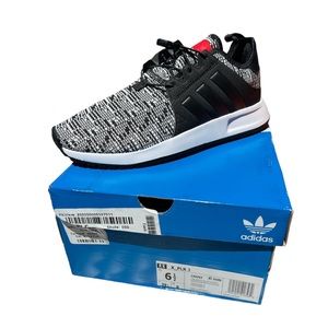 adidas Originals Kids X_PLR Running Shoe Black/Black/Red - Size 6 1/2